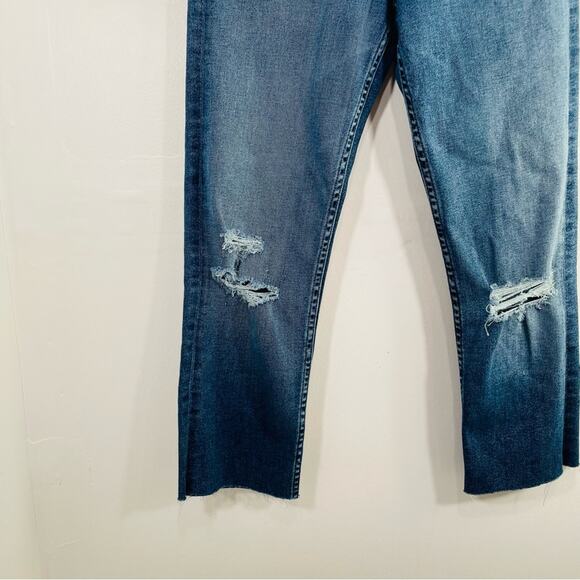 Mother Jeans The Tomcat Ankle High Rise Straight Leg Distressed 24 Roughing It - Picture 5 of 15